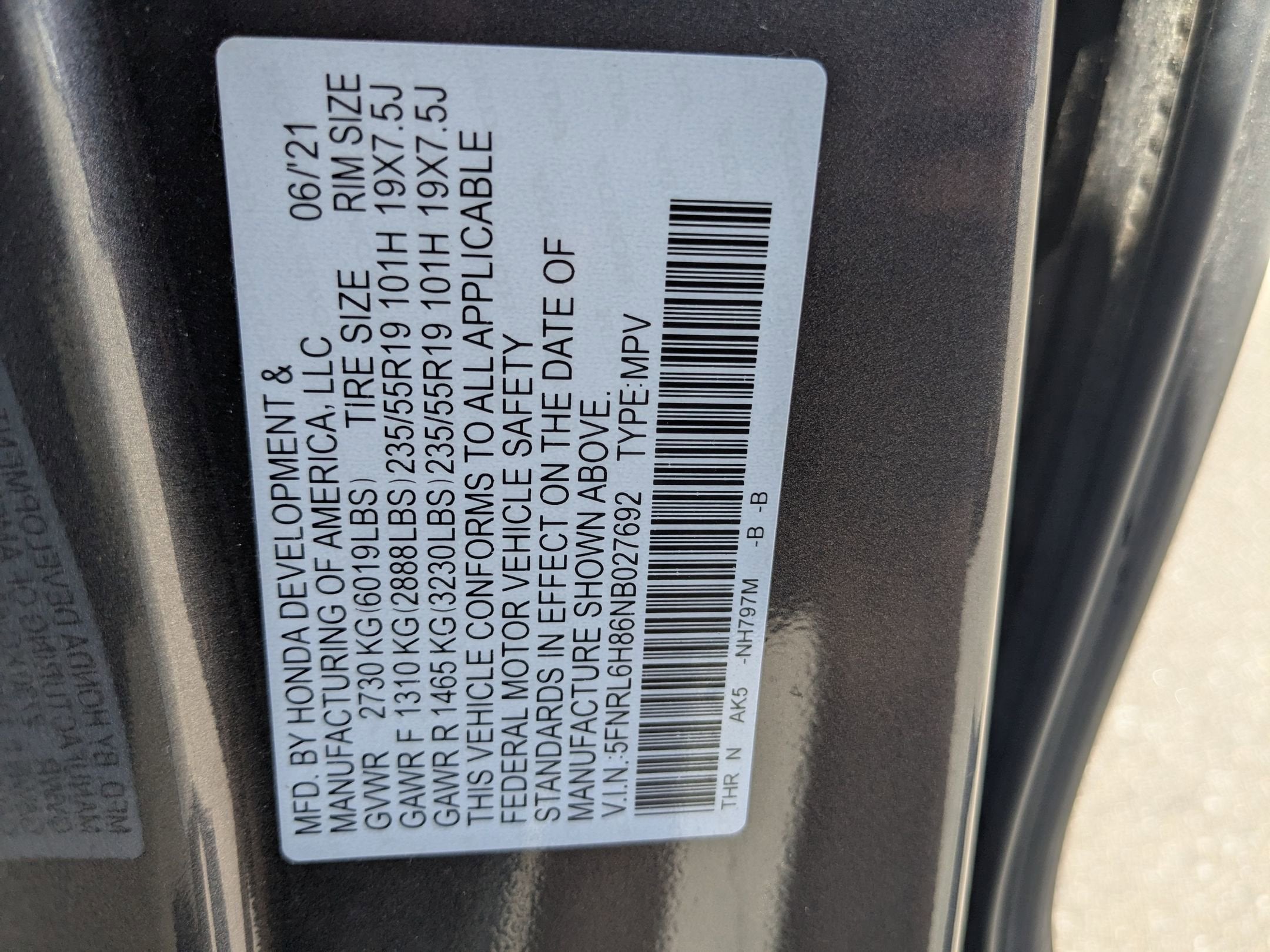 2022 Honda Odyssey Touring