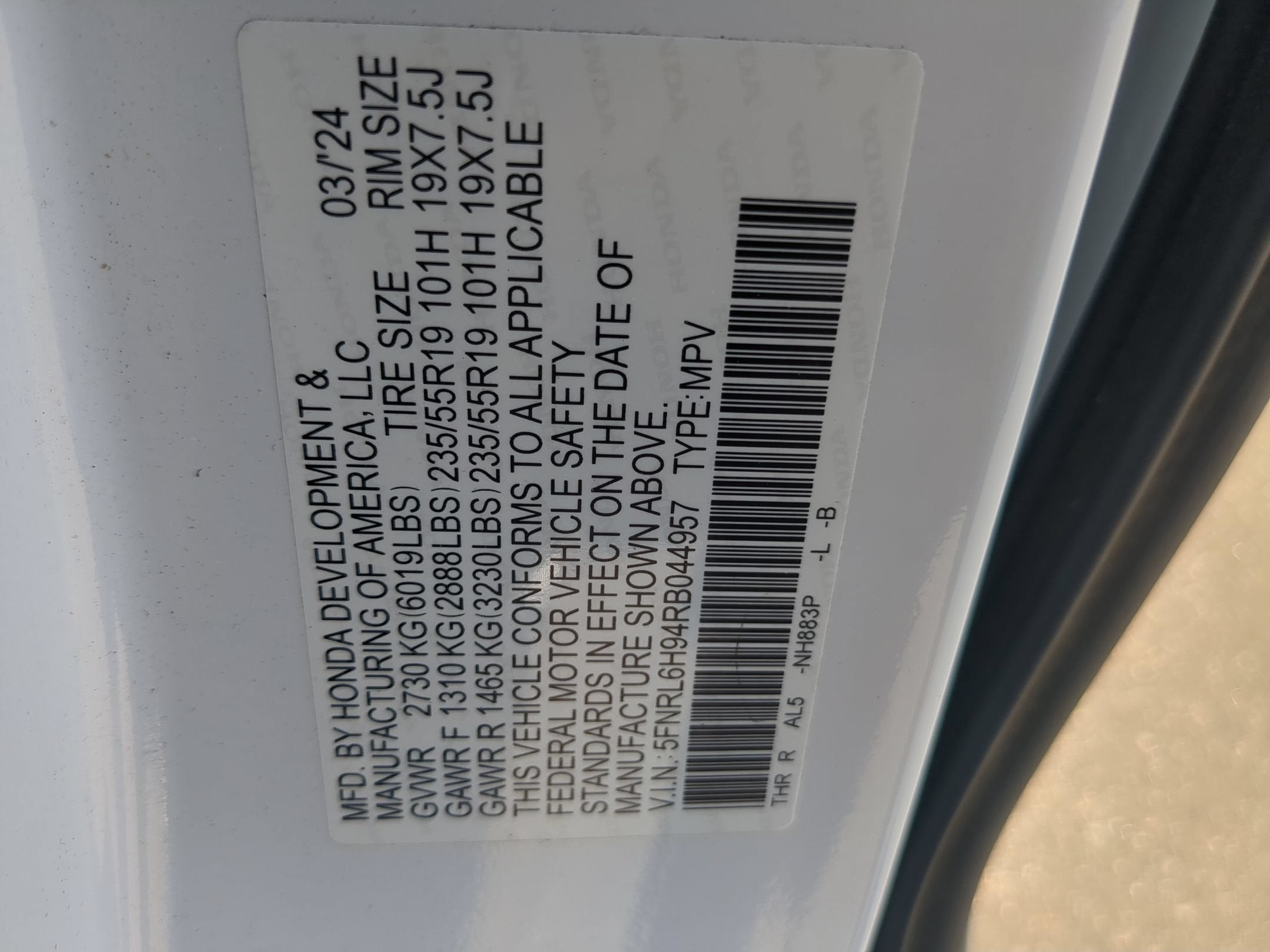 2024 Honda Odyssey Elite