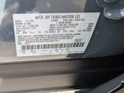 2026 Ford Explorer Active w/200A Pkg