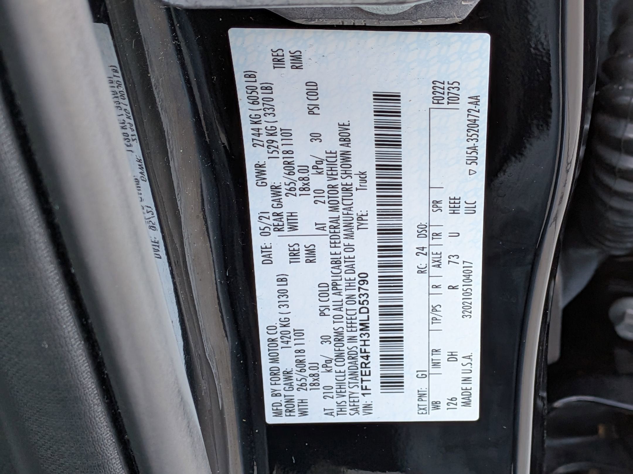 2021 Ford Ranger LARIAT