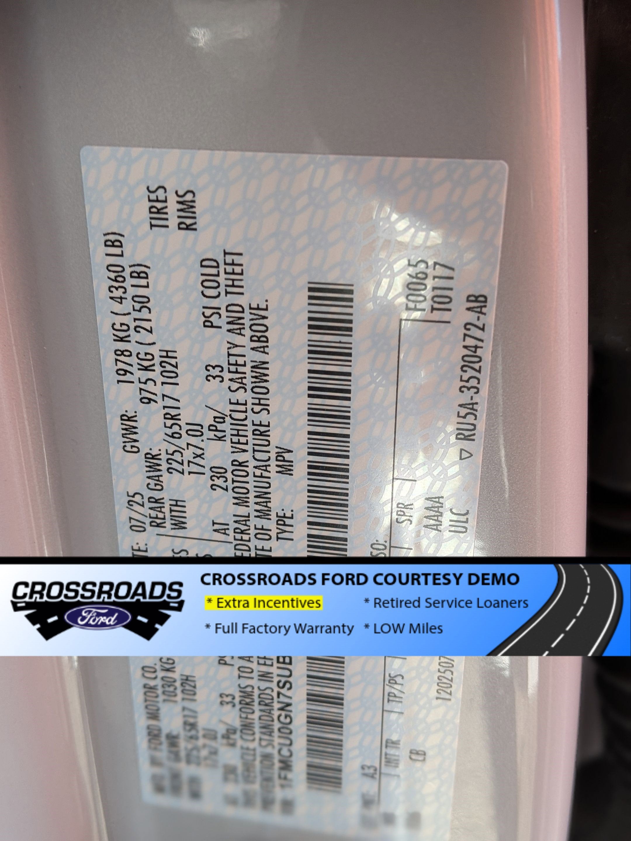 2025 Ford Escape Active - Crossroads Courtesy Demo