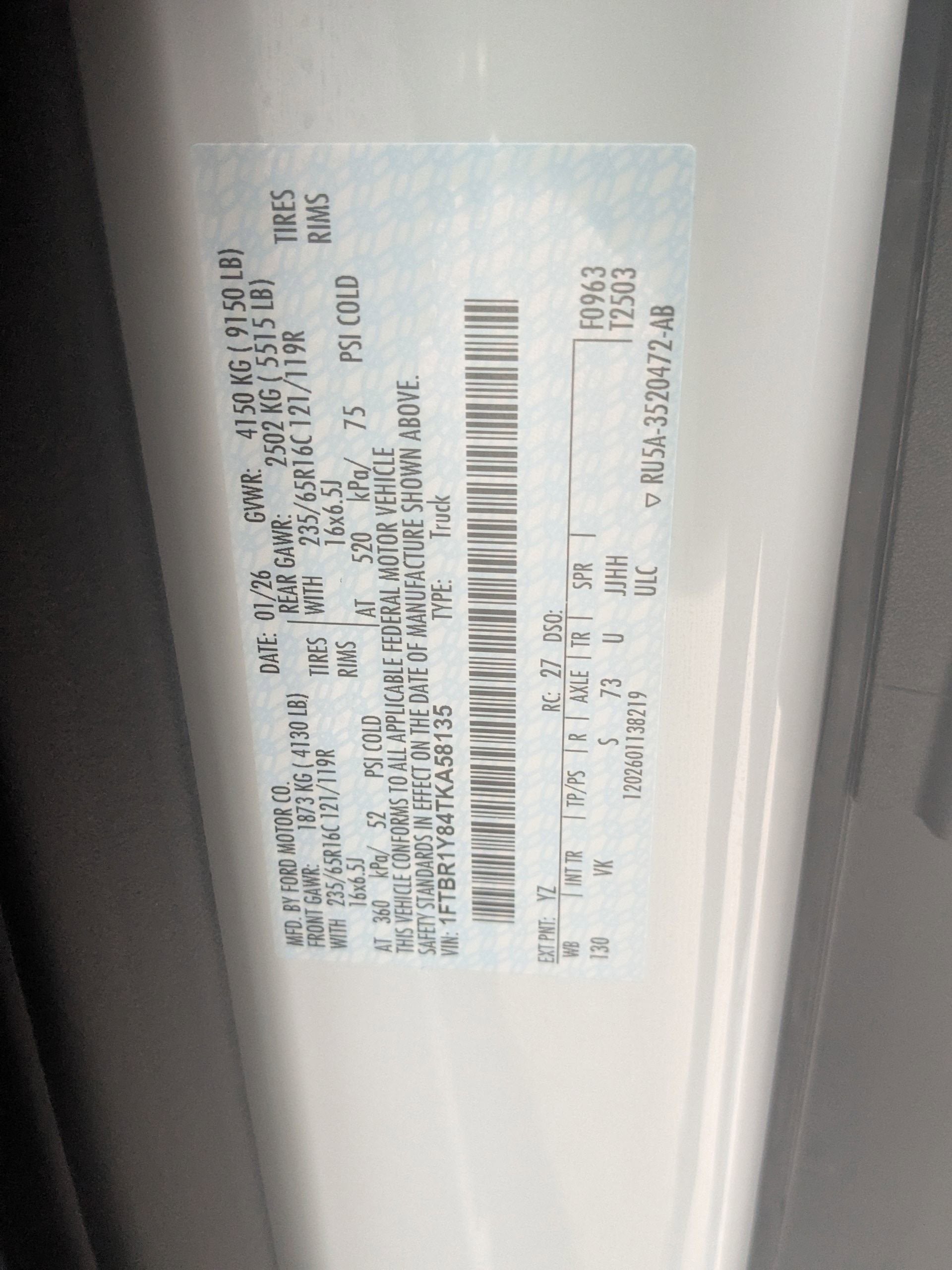 2026 Ford Transit Cargo Van Base