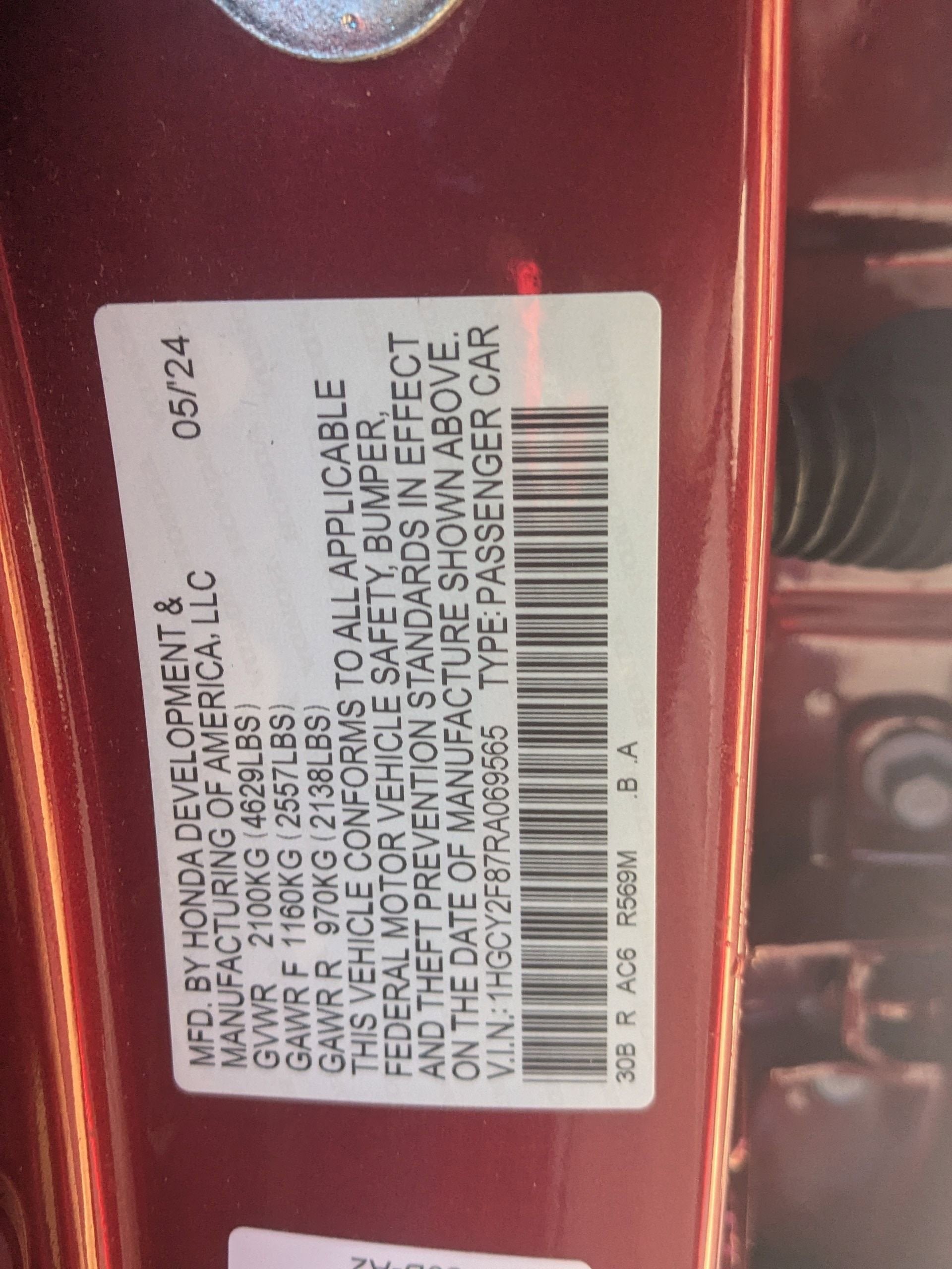 2024 Honda Accord Hybrid Touring