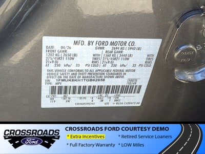 2026 Ford Explorer ST-Line - Crossroads Courtesy Demo