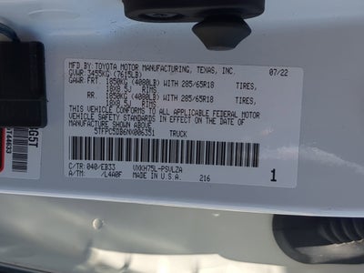 2022 Toyota Tundra 4WD TRD Pro Hybrid