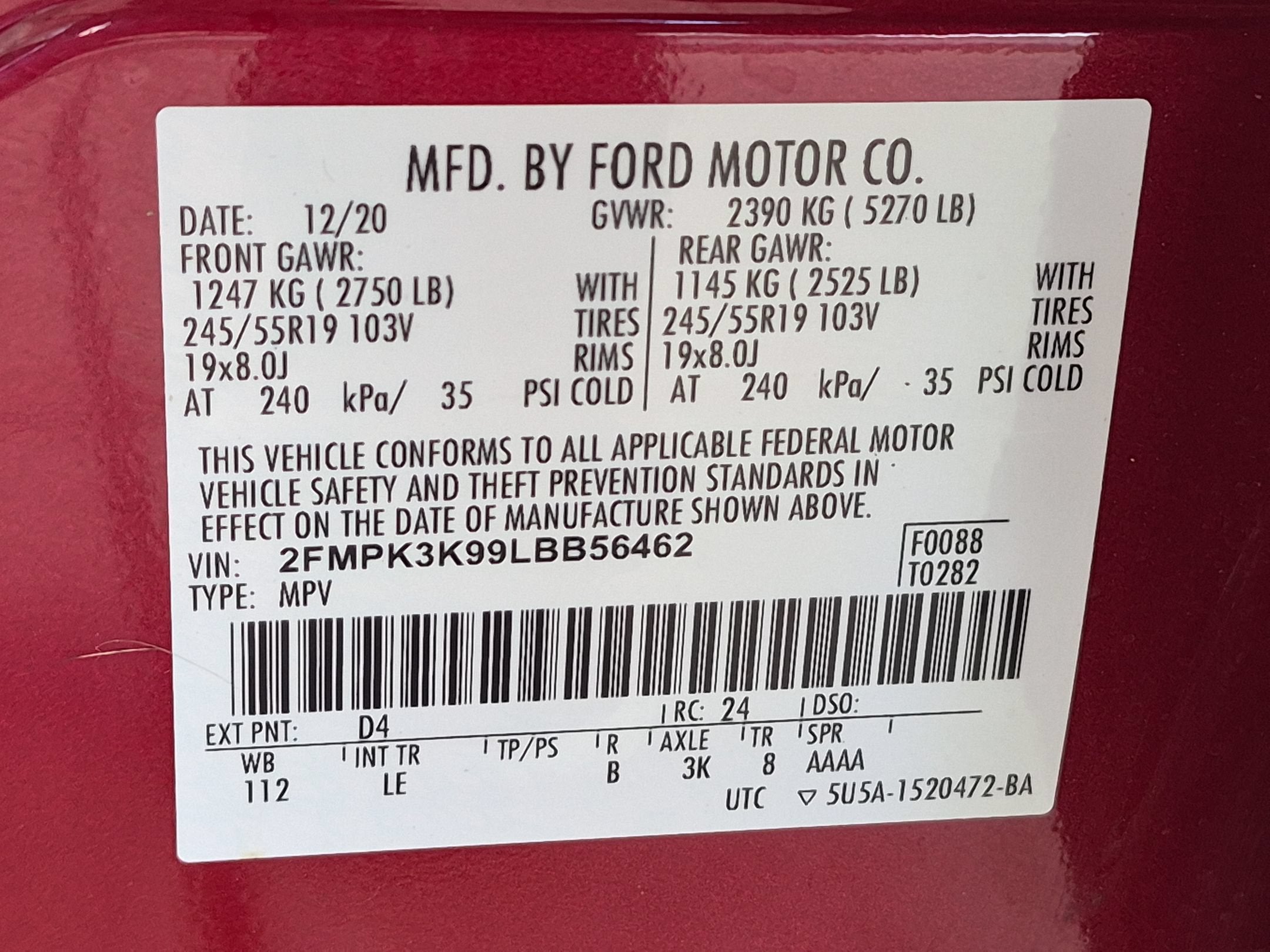 2020 Ford Edge Titanium