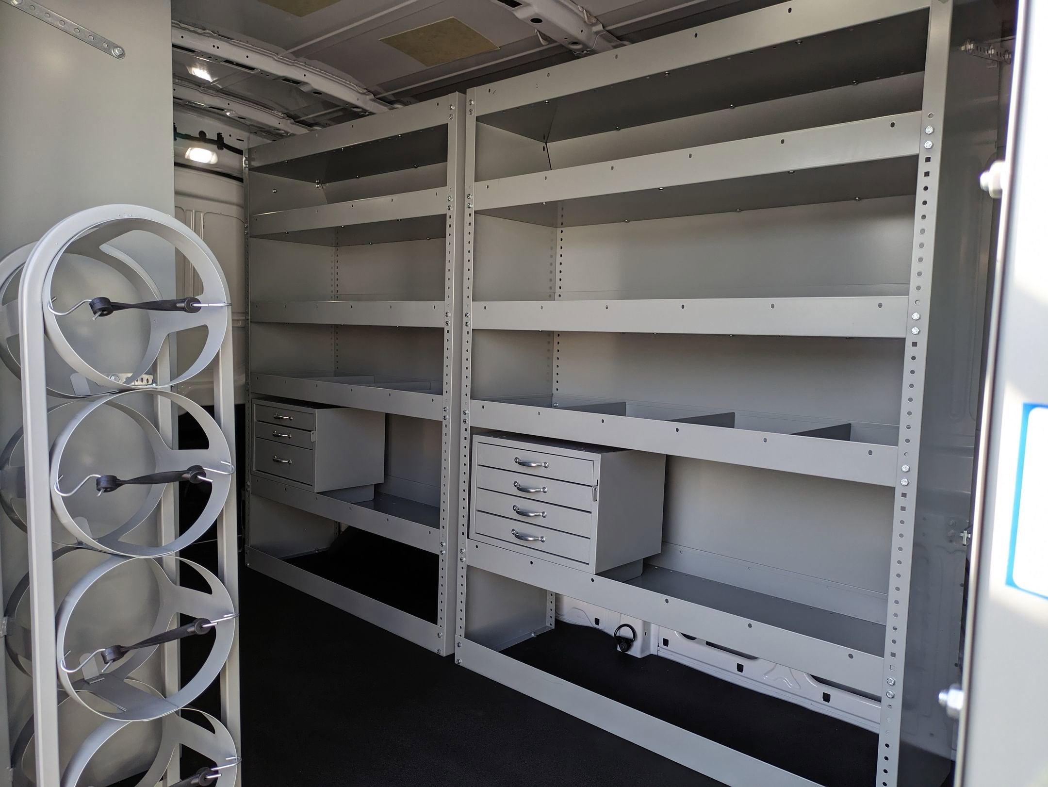 2025 Ford Transit Cargo Van T-250 RACKS AND BINS