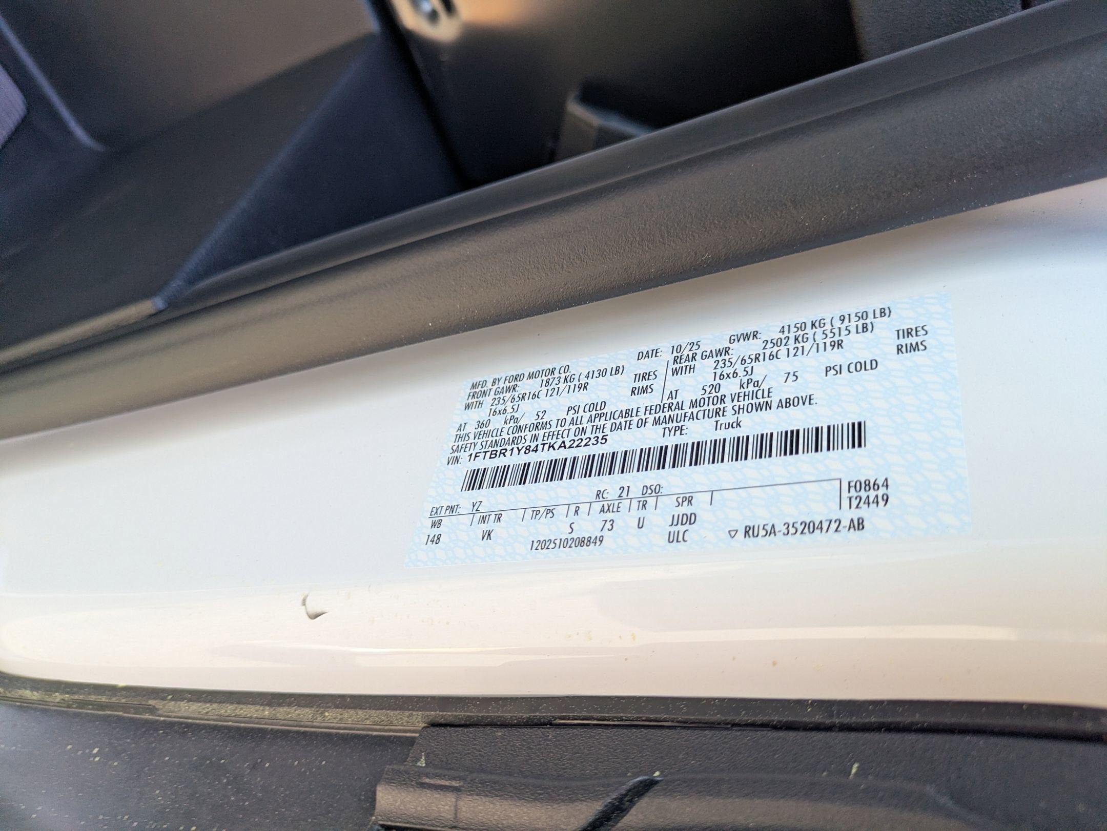 2026 Ford Transit Cargo Van Base