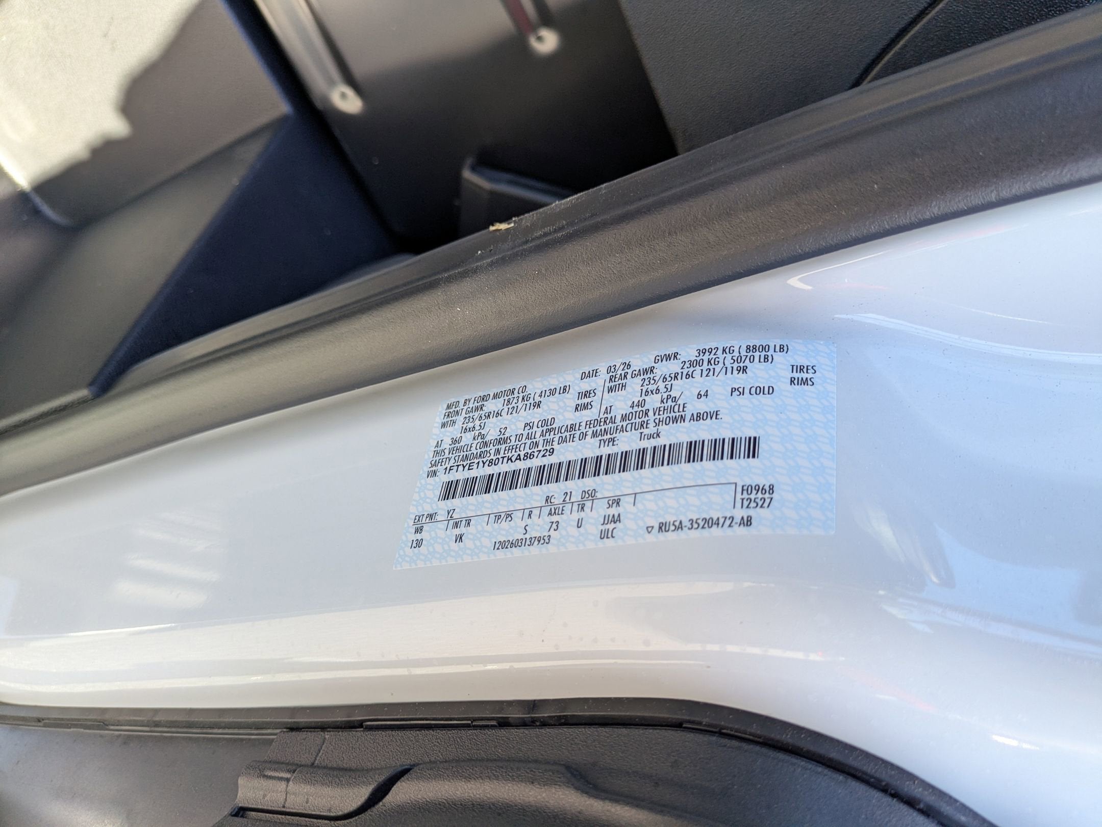 2026 Ford Transit Cargo Van Base