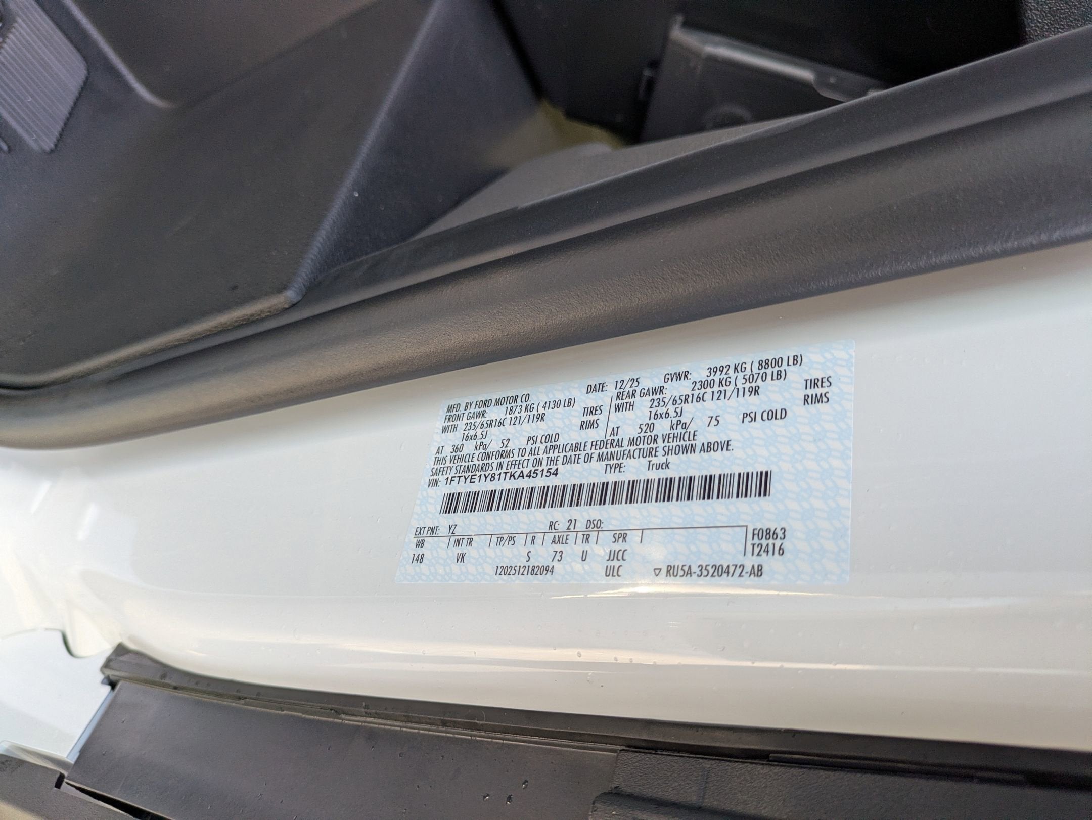 2026 Ford Transit Cargo Van Base