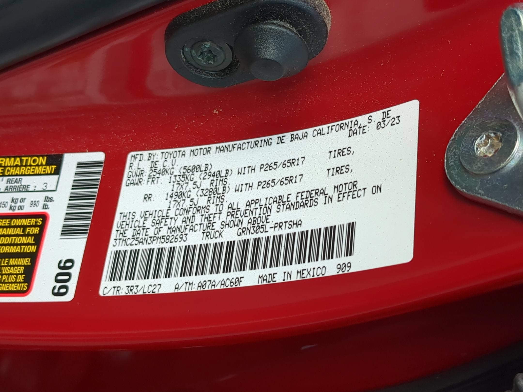 2023 Toyota Tacoma 4WD TRD Sport