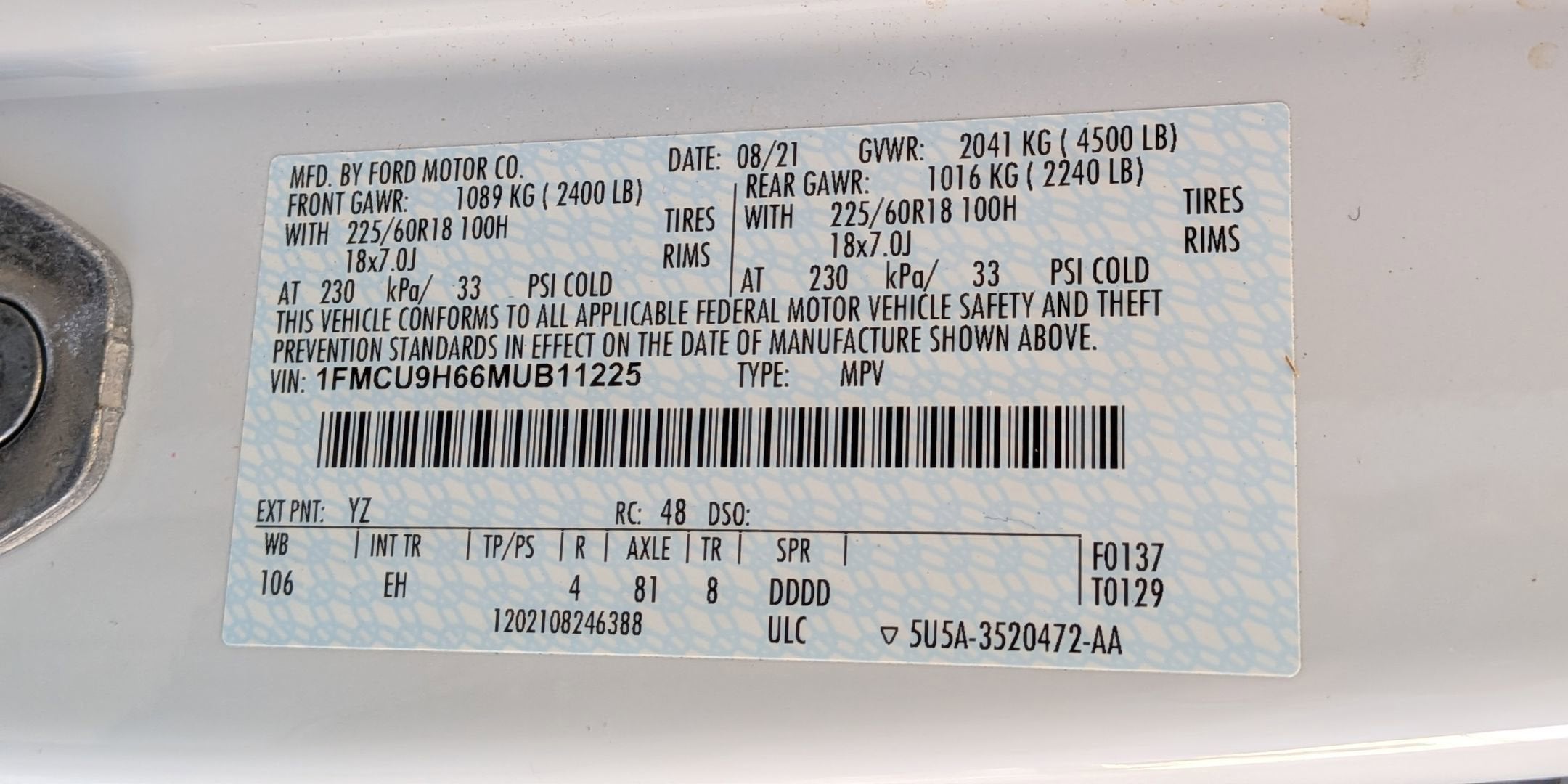 2021 Ford Escape SEL