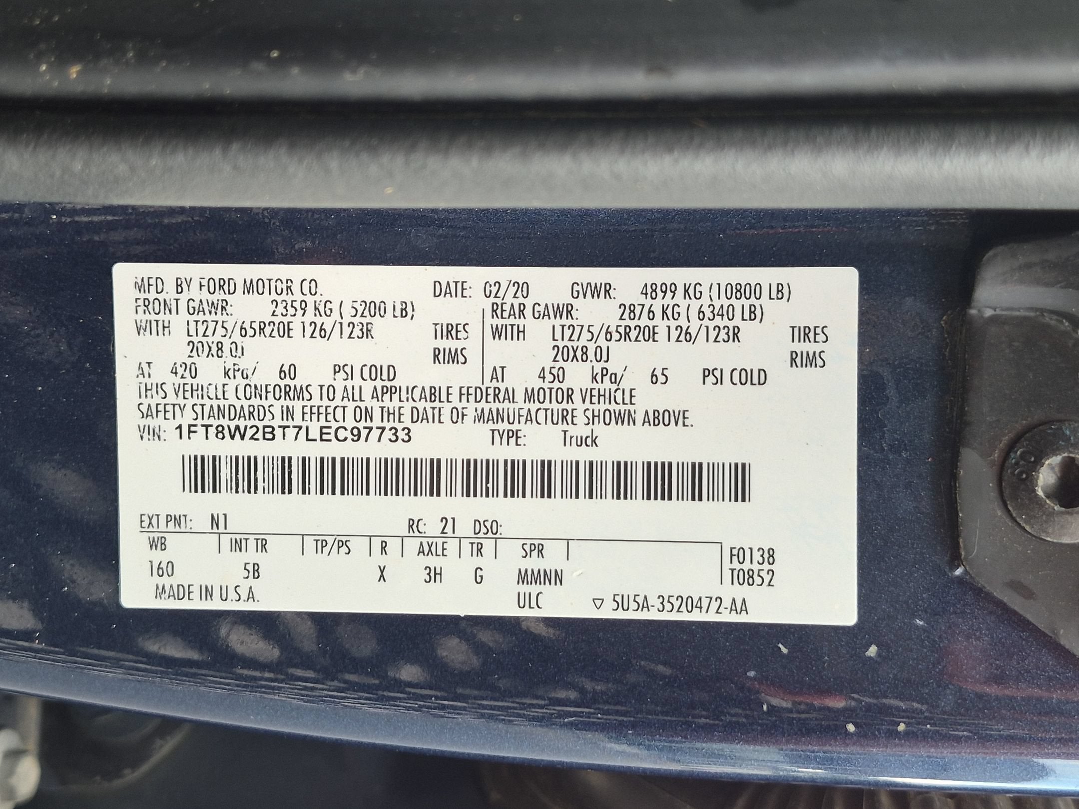 2020 Ford Super Duty F-250 SRW LARIAT