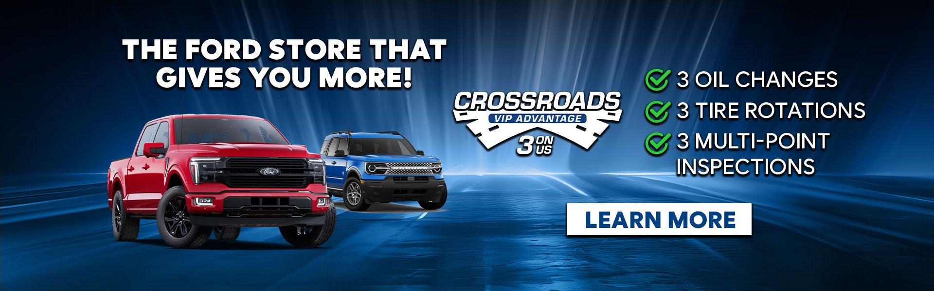 3 On Us Only at Crossroads! 